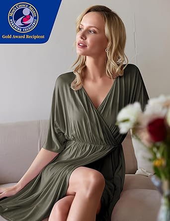 Maternity Dress Nursing Nightgown Sleepwea