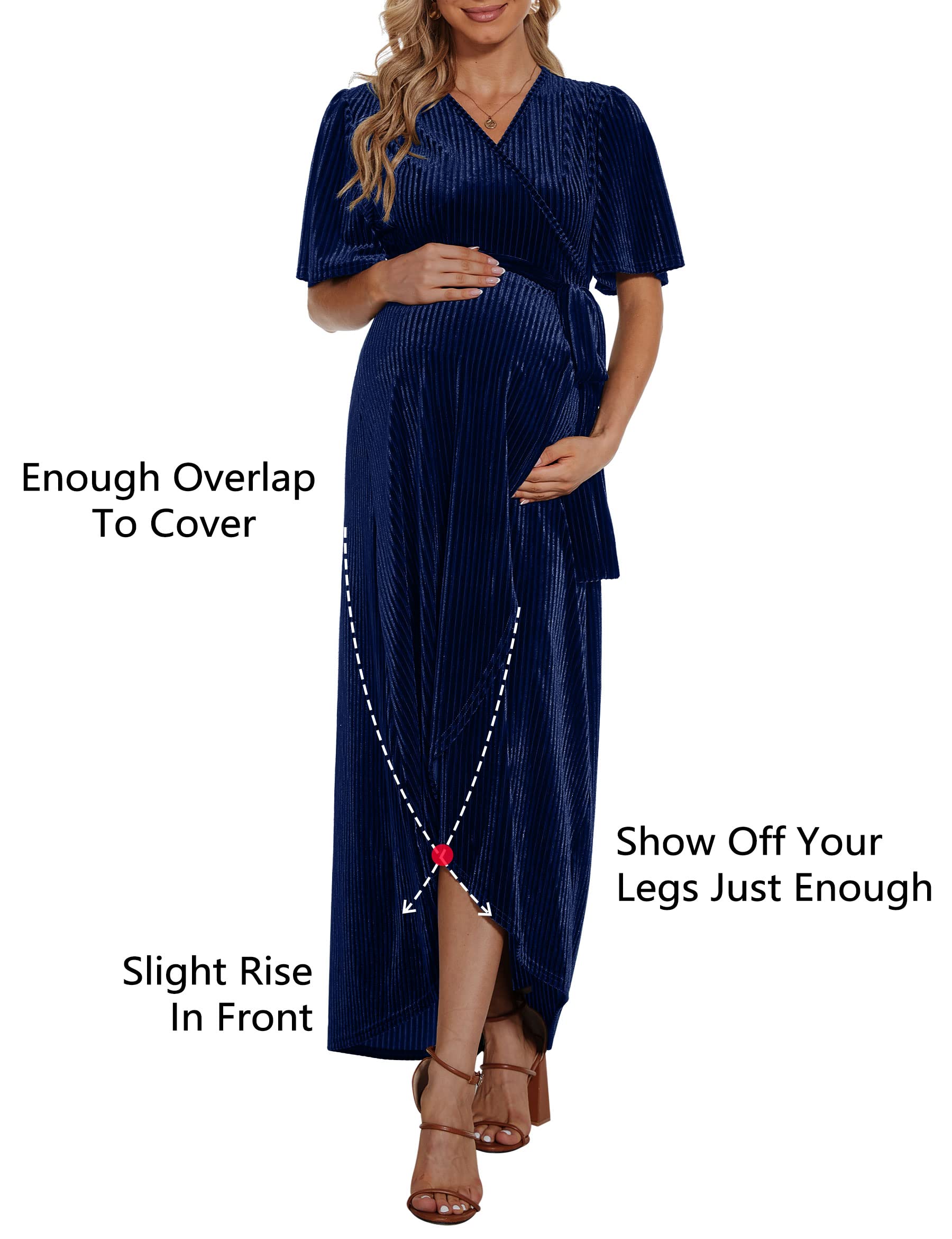 Rheane Maternity Velvet Dress Maternity Dress for Photoshoot