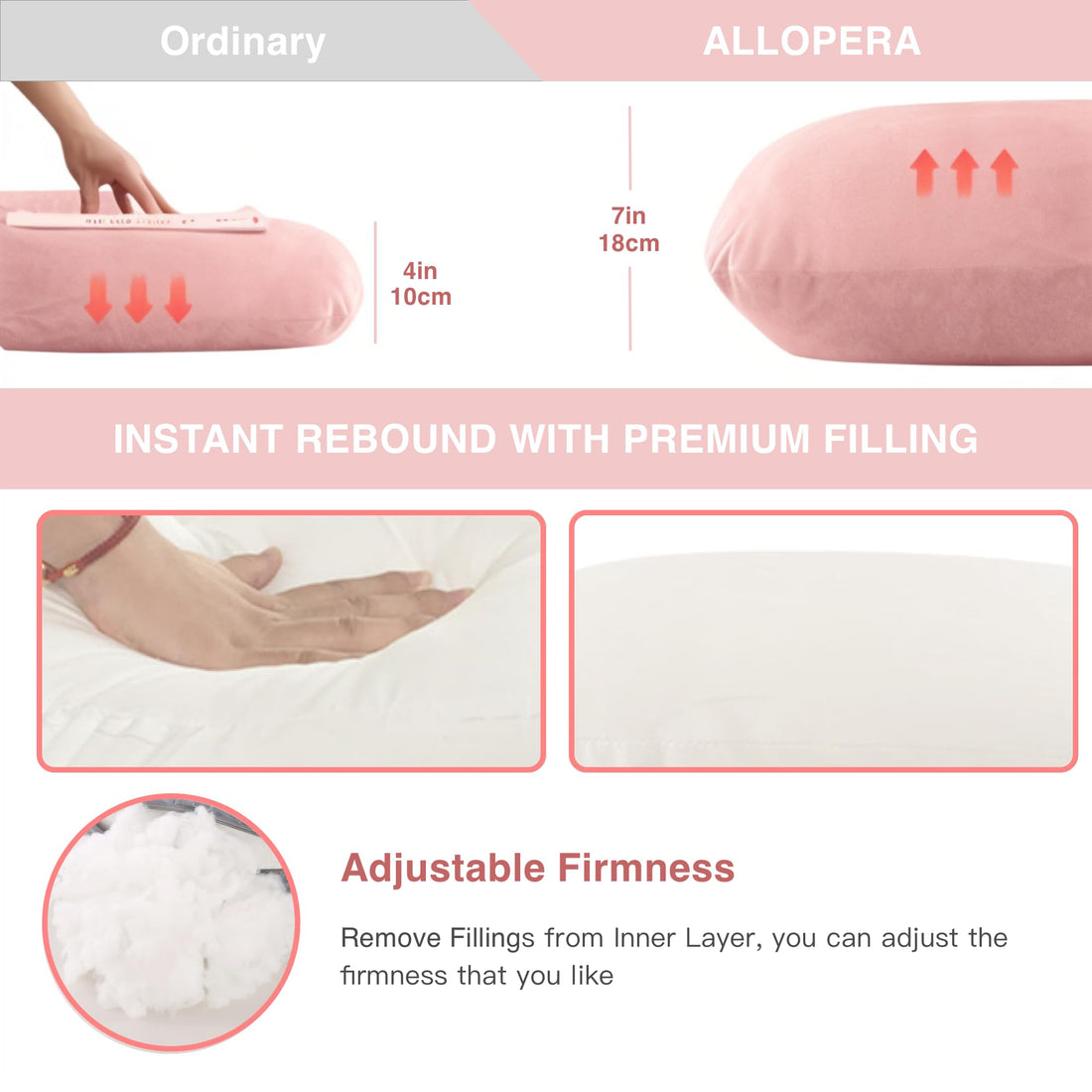 ALLOPERA Pregnancy Pillow, Full Body 57 Inch Maternity Pillow