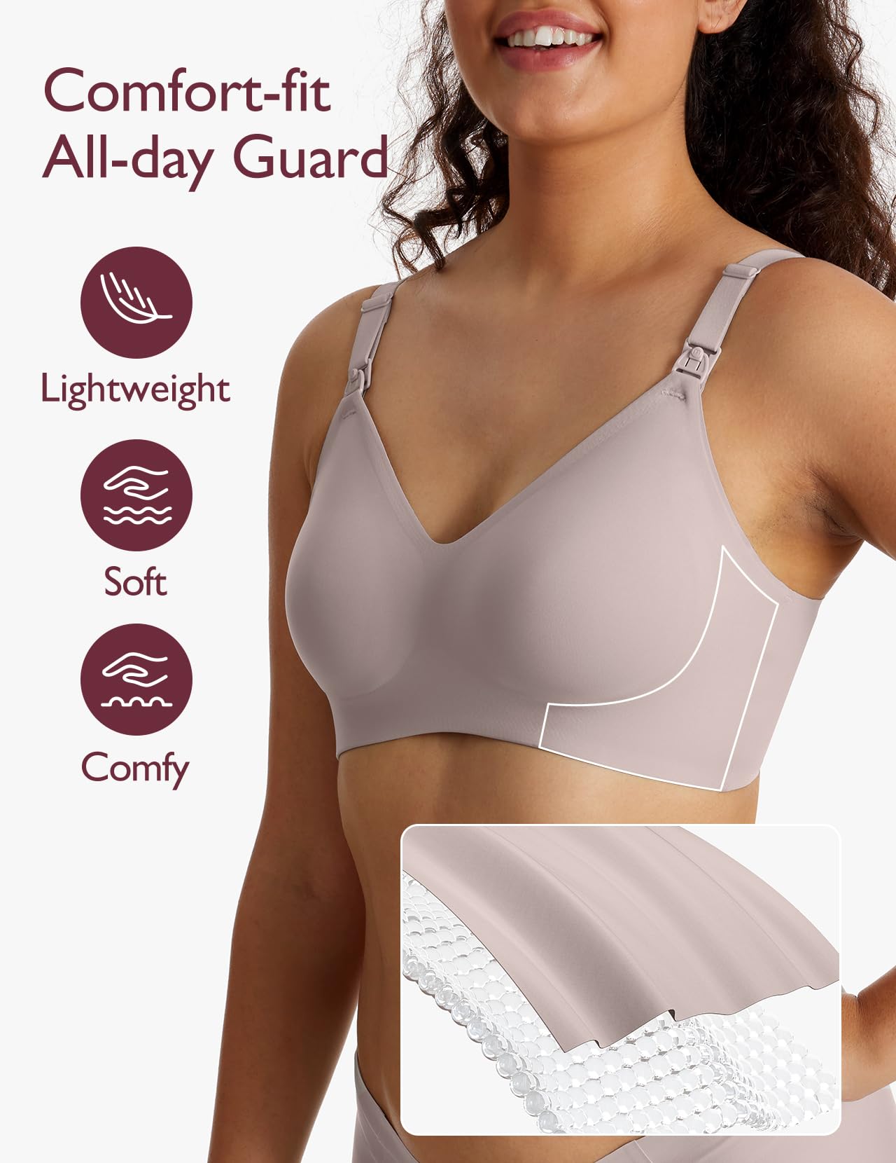 Momcozy Seamless Nursing Bra for Women 2 Pack