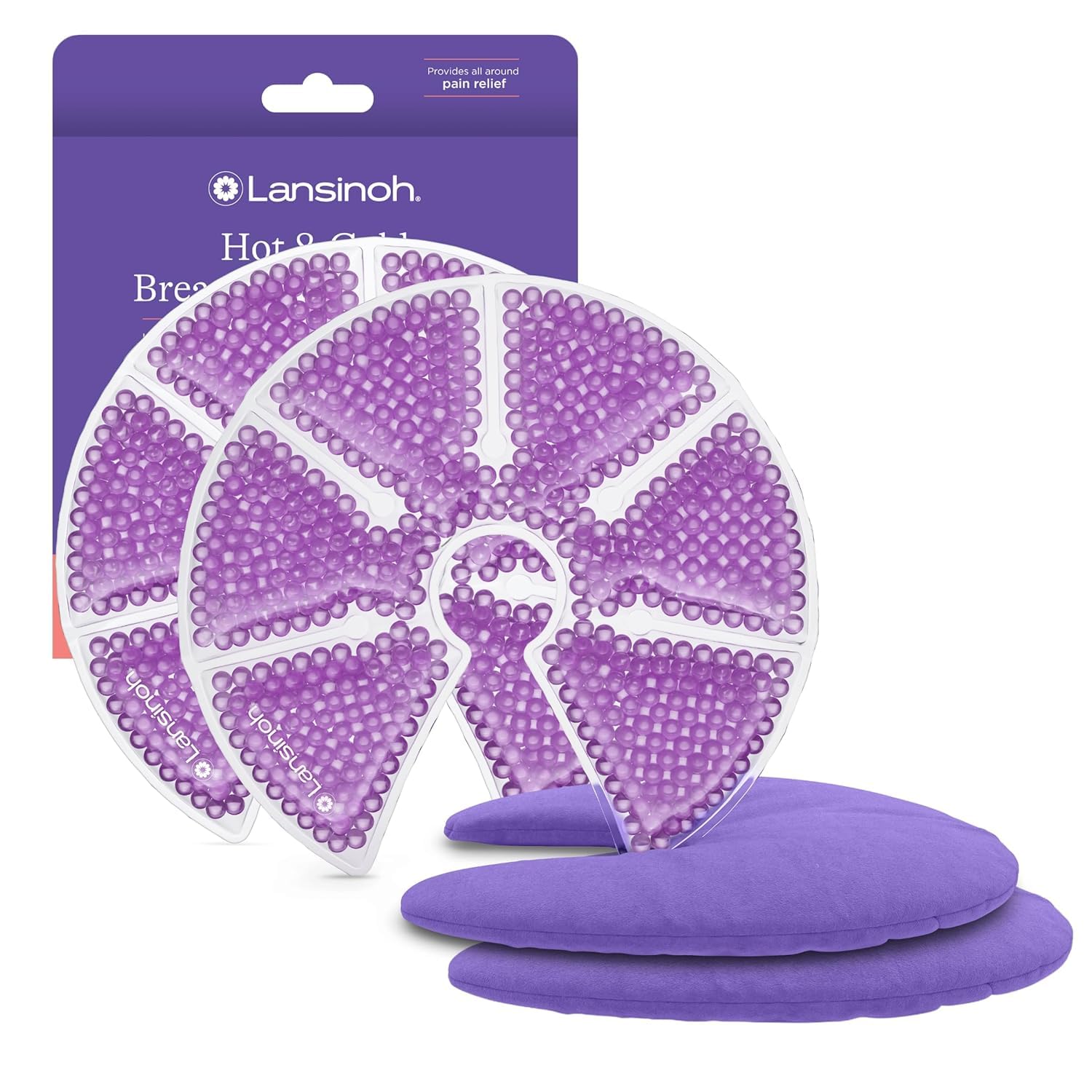 Lansinoh Breast Therapy Packs, Hot and Cold Breast-Pads with 2 Soft Covers