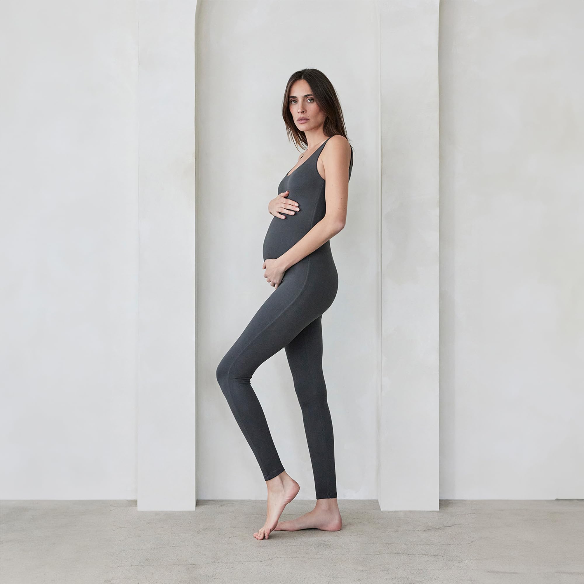 BUMPSUIT Maternity Jumpsuit with Wide Shoulder Straps for Comfort & Style