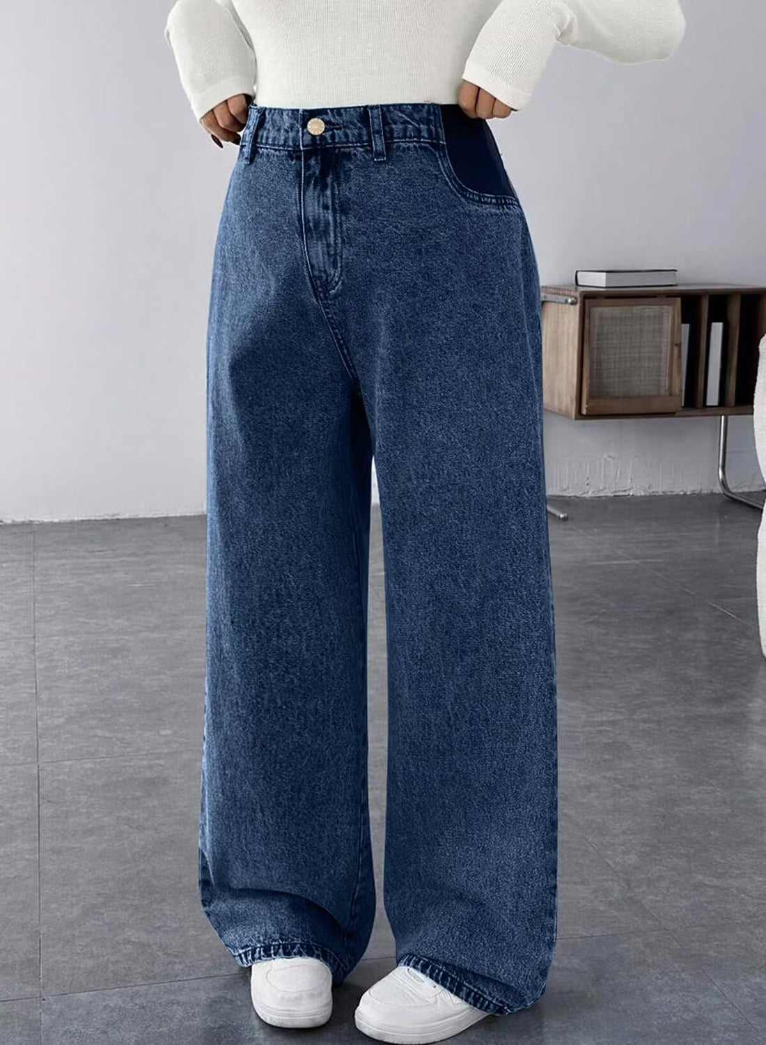 BLENCOT Women's Maternity Pants  with Pockets