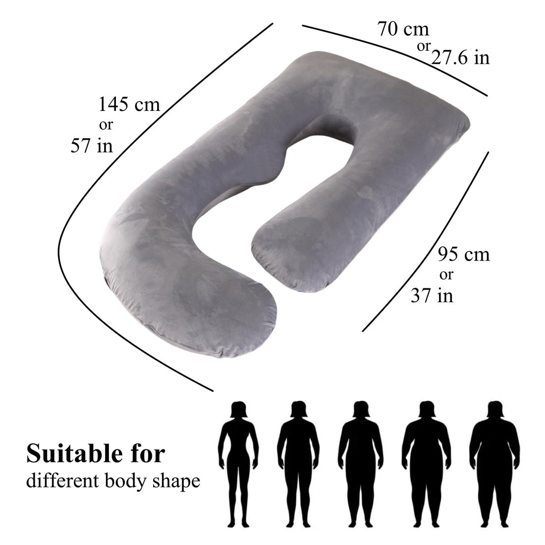 ALLOPERA Pregnancy Pillow, Full Body 57 Inch Maternity Pillow