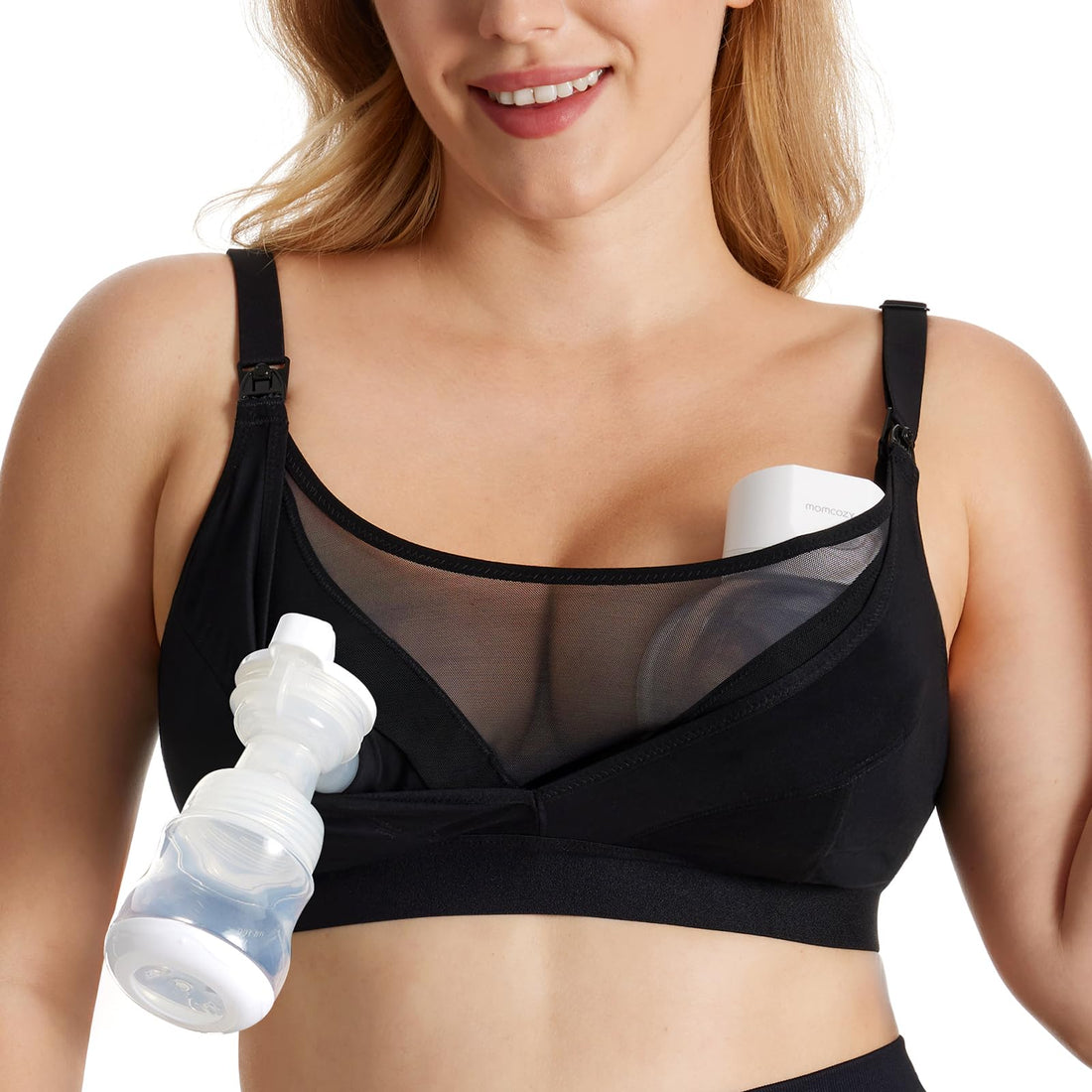 Momcozy Mesh Support Pumping Bra Plus Size