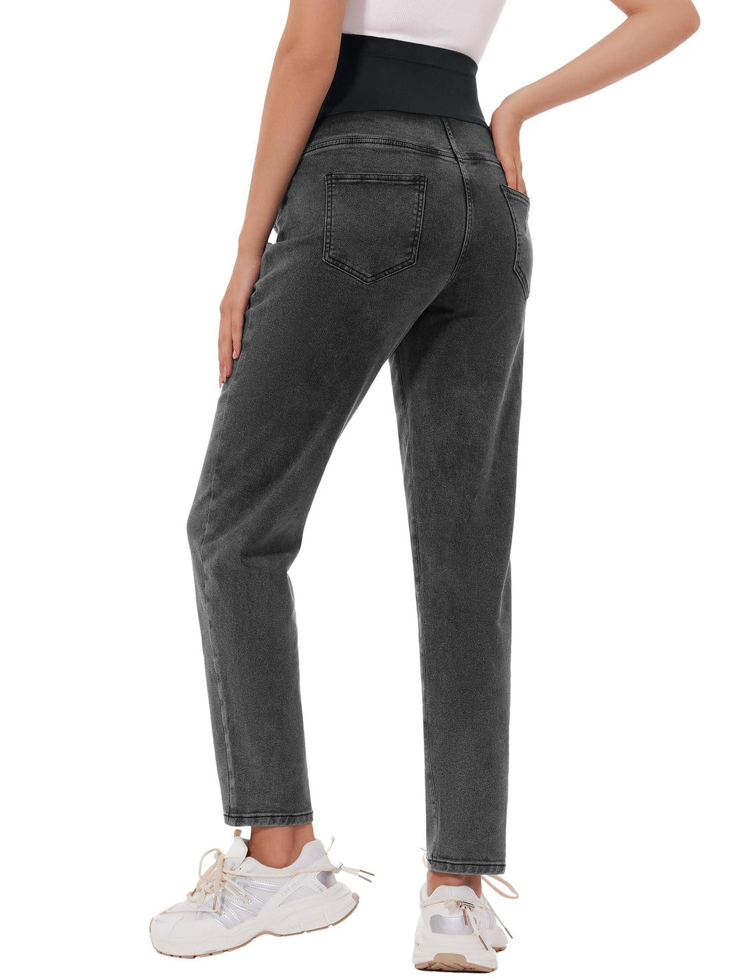 POSHGLAM Women's Maternity Jeans Over Belly Comfy
