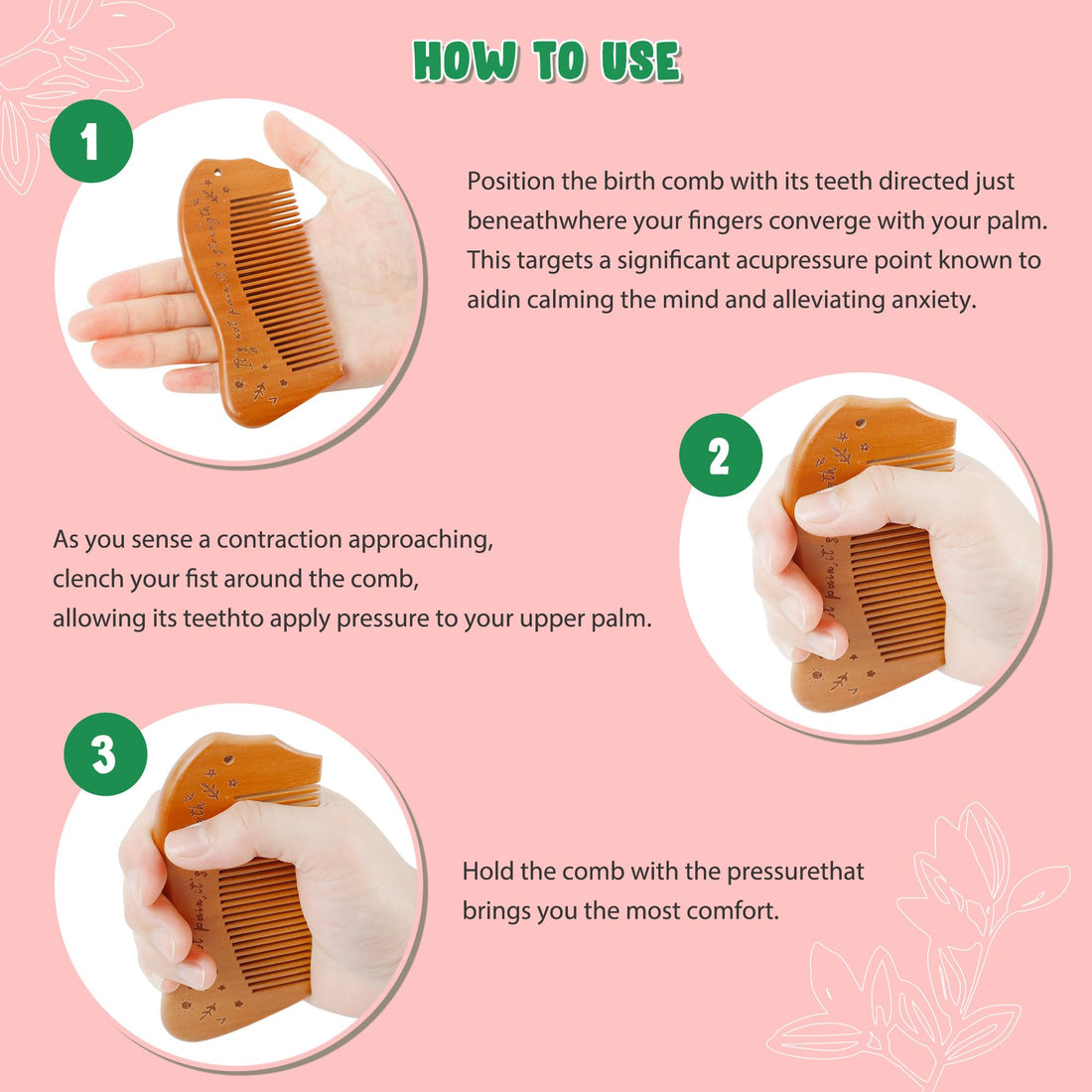 Arrozon Birth Comb for Women Labor