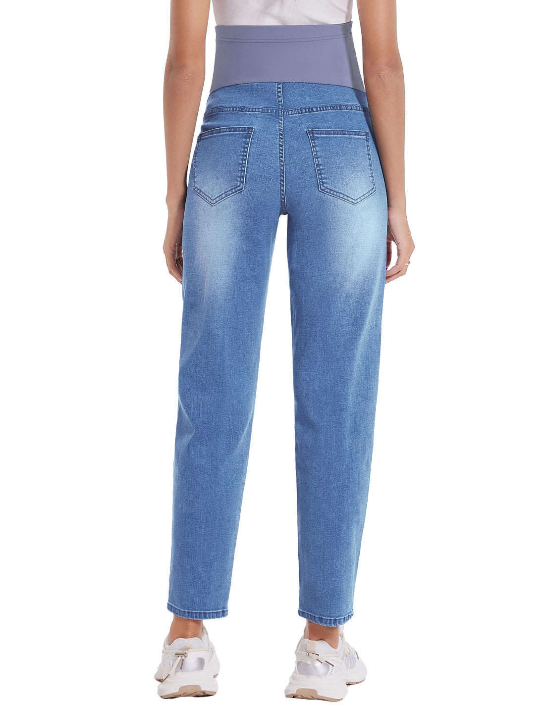 POSHGLAM Women's Maternity Jeans Over Belly Comfy