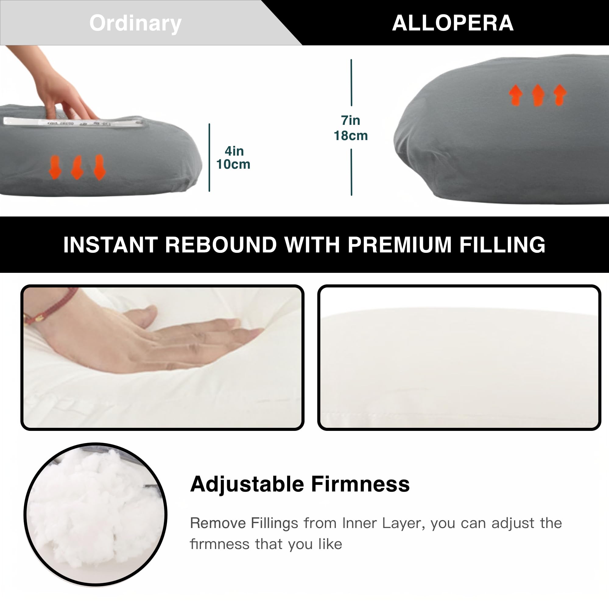 ALLOPERA Pregnancy Pillow, Full Body 57 Inch Maternity Pillow