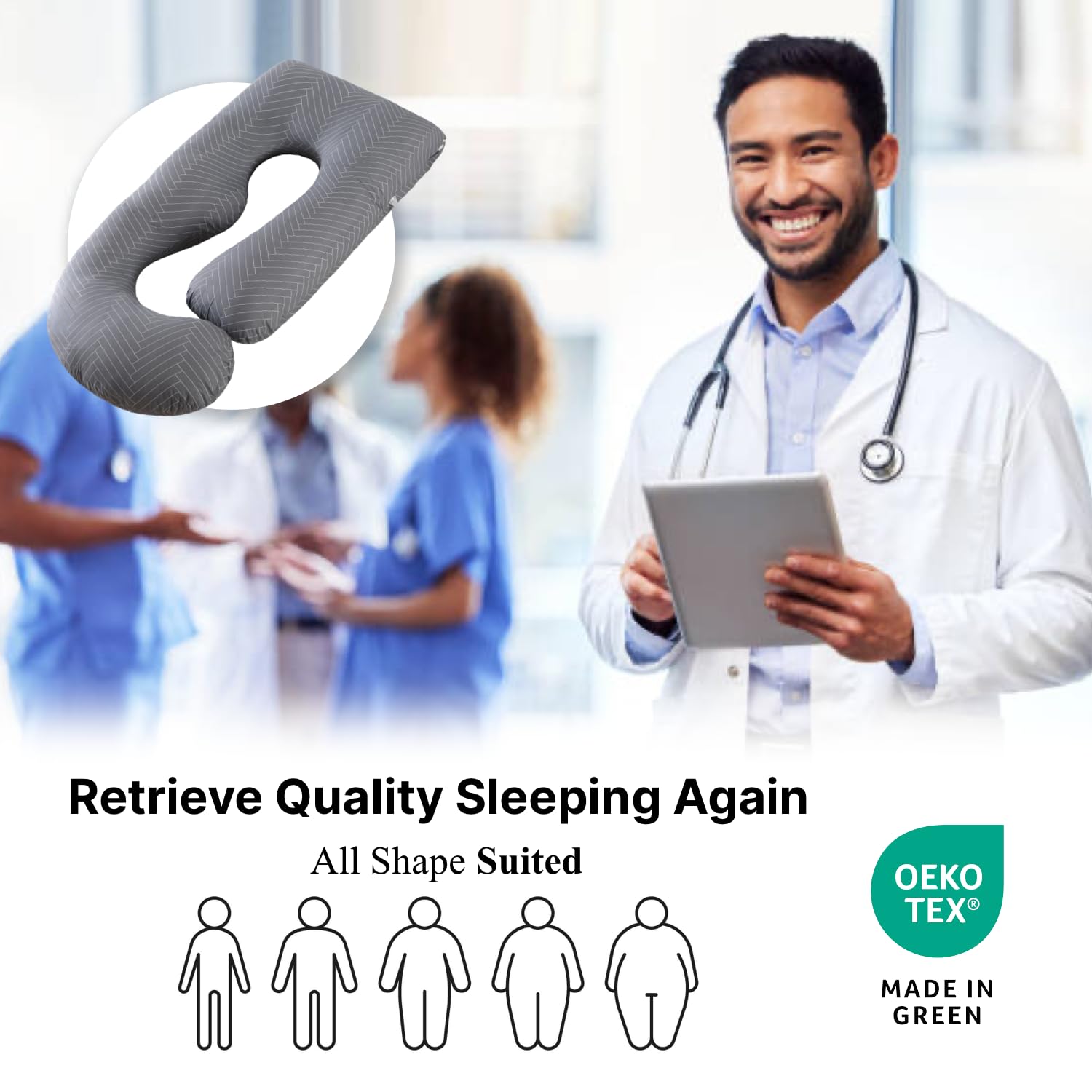 ALLOPERA Pregnancy Pillow, Full Body 57 Inch Maternity Pillow