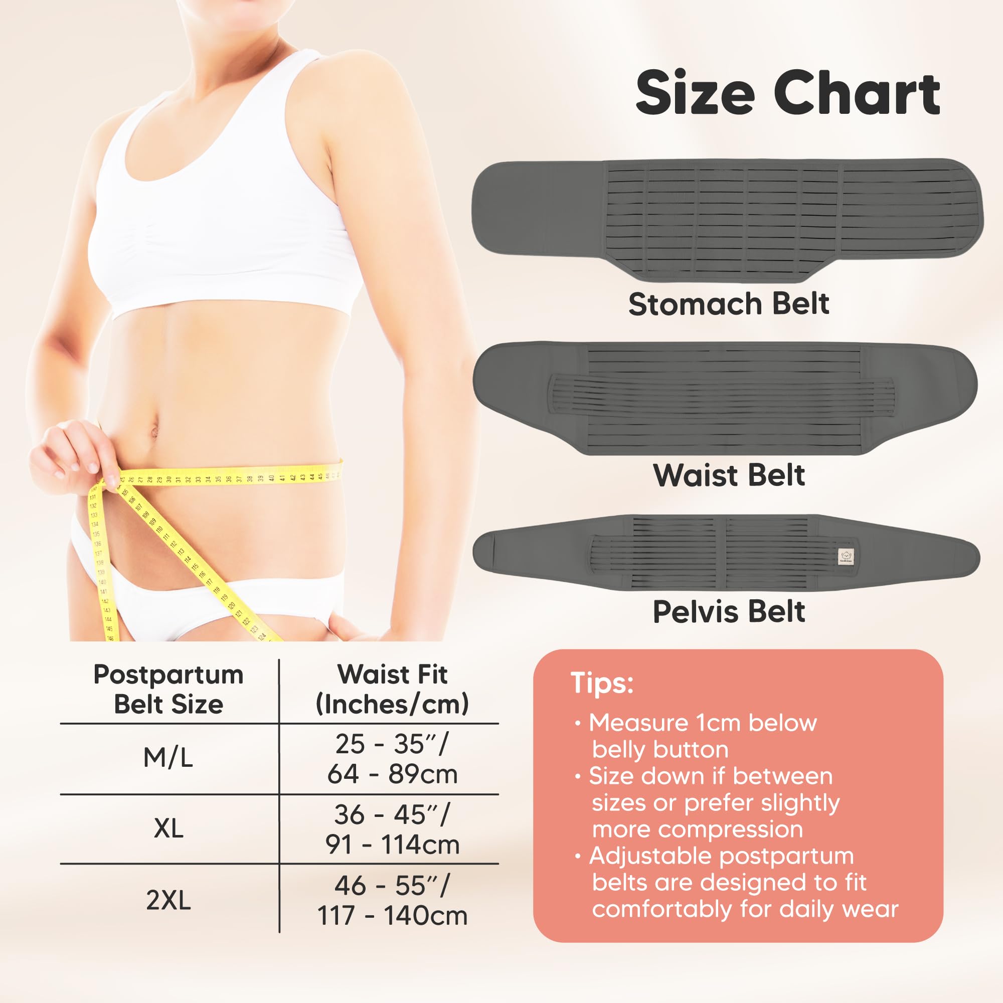 3 in 1 Postpartum Belly Support Recovery Wrap