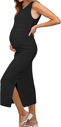 OUGES Women's 2025 Summer Maternity Dress