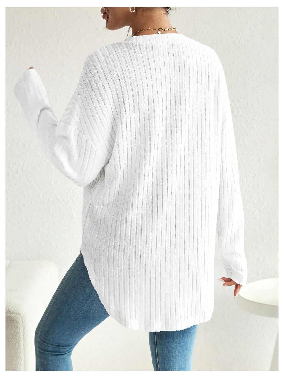 MakeMeChic Women's Shirts Knit Button Down Nursing Top