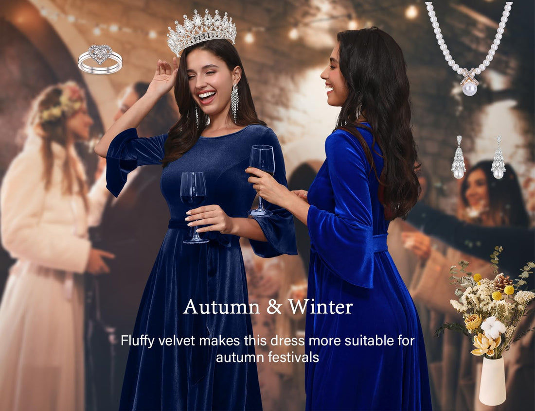 Plus Size Vintage Red Velvet Christmas Party Dress