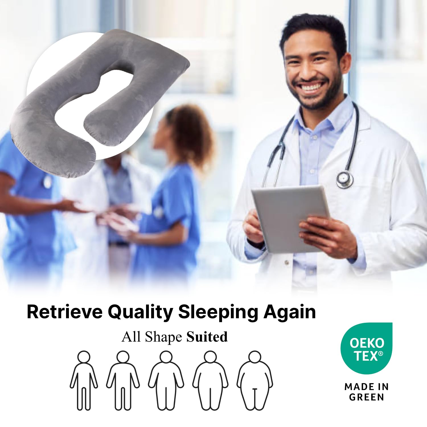 ALLOPERA Pregnancy Pillow, Full Body 57 Inch Maternity Pillow