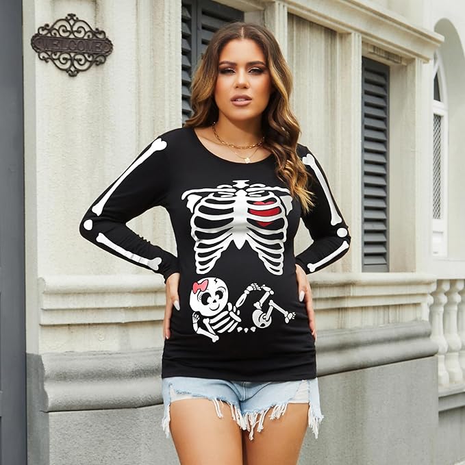 GINKANA Floral Maternity Raglan Top