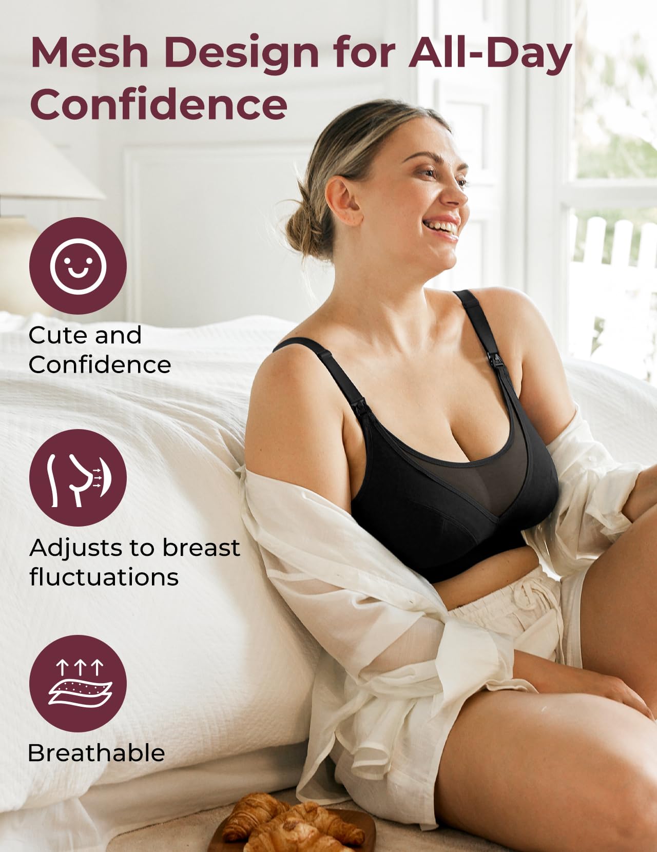 Momcozy Mesh Support Pumping Bra Plus Size