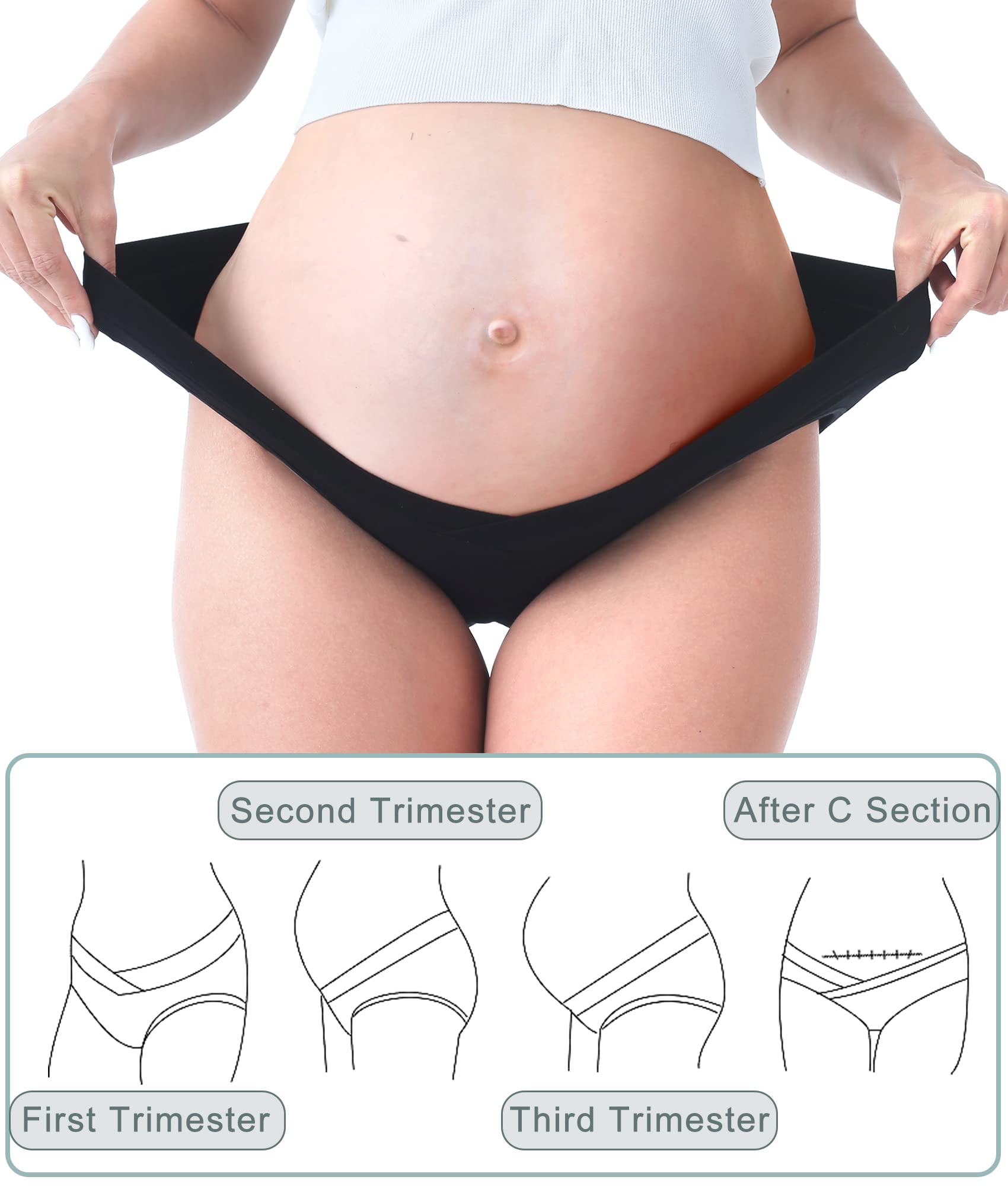 SUNNYBUY Women's Maternity High Waist Underwear