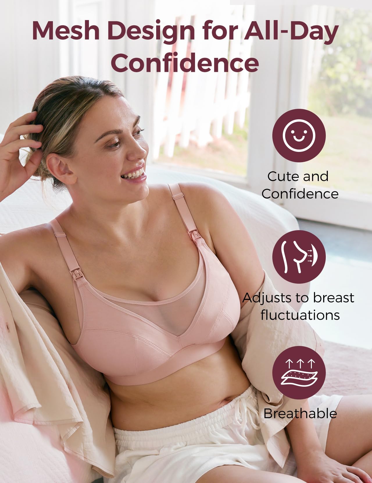 Momcozy Mesh Support Pumping Bra Plus Size