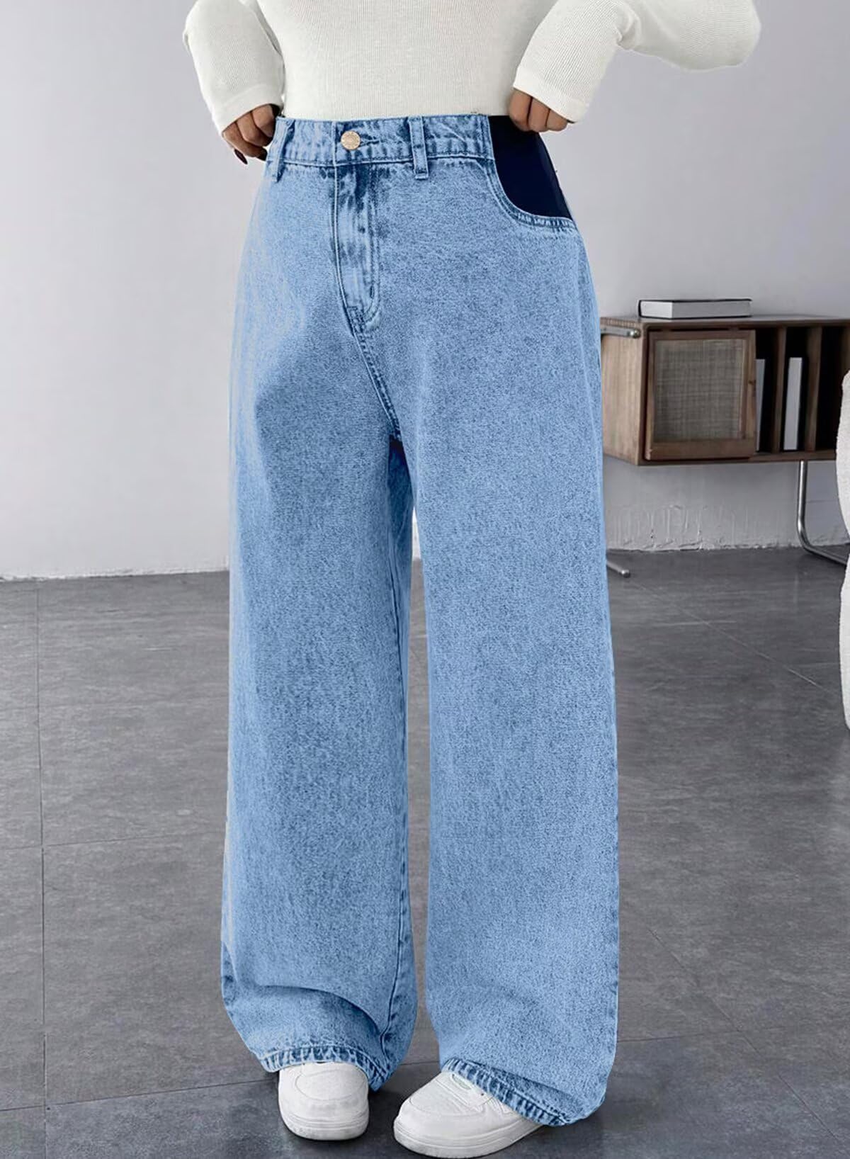 BLENCOT Women's Maternity Pants  with Pockets