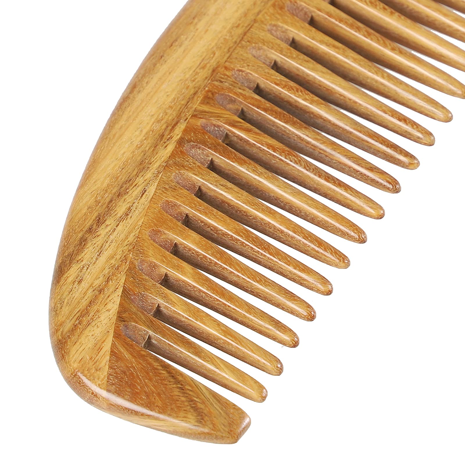 Onedor Handmade 100% Natural Green Sandalwood Hair Combs