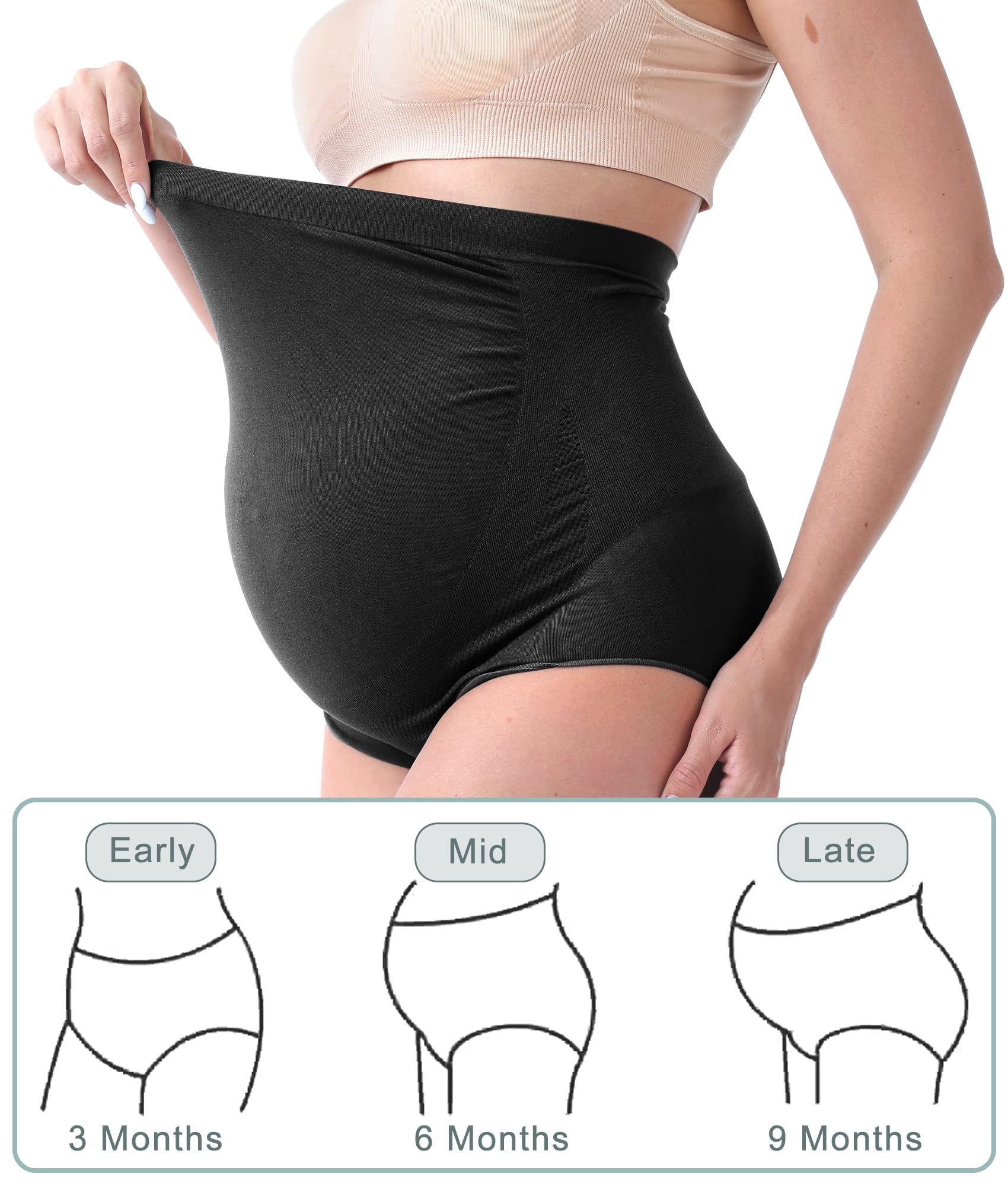 SUNNYBUY Women's Maternity High Waist Underwear