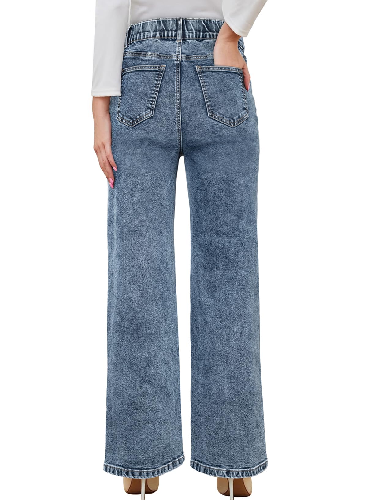 BLENCOT Women's Maternity Pants  with Pockets