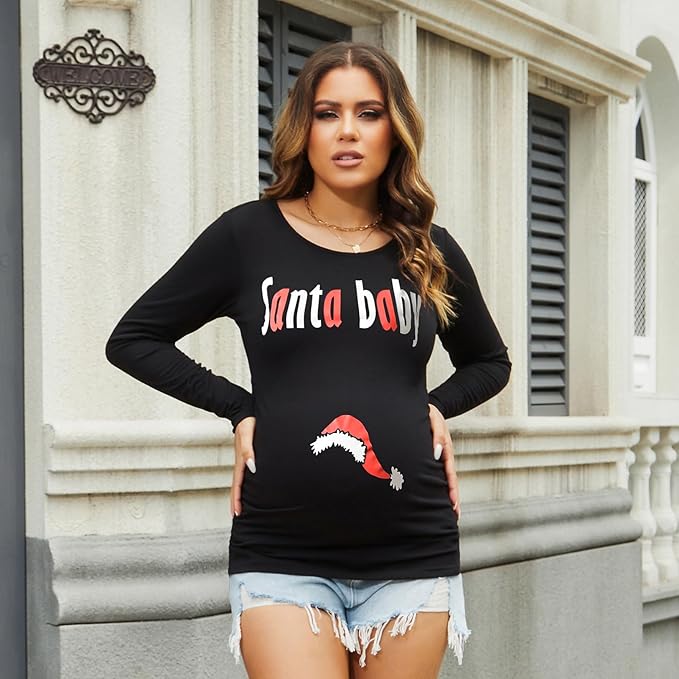 GINKANA Floral Maternity Raglan Top