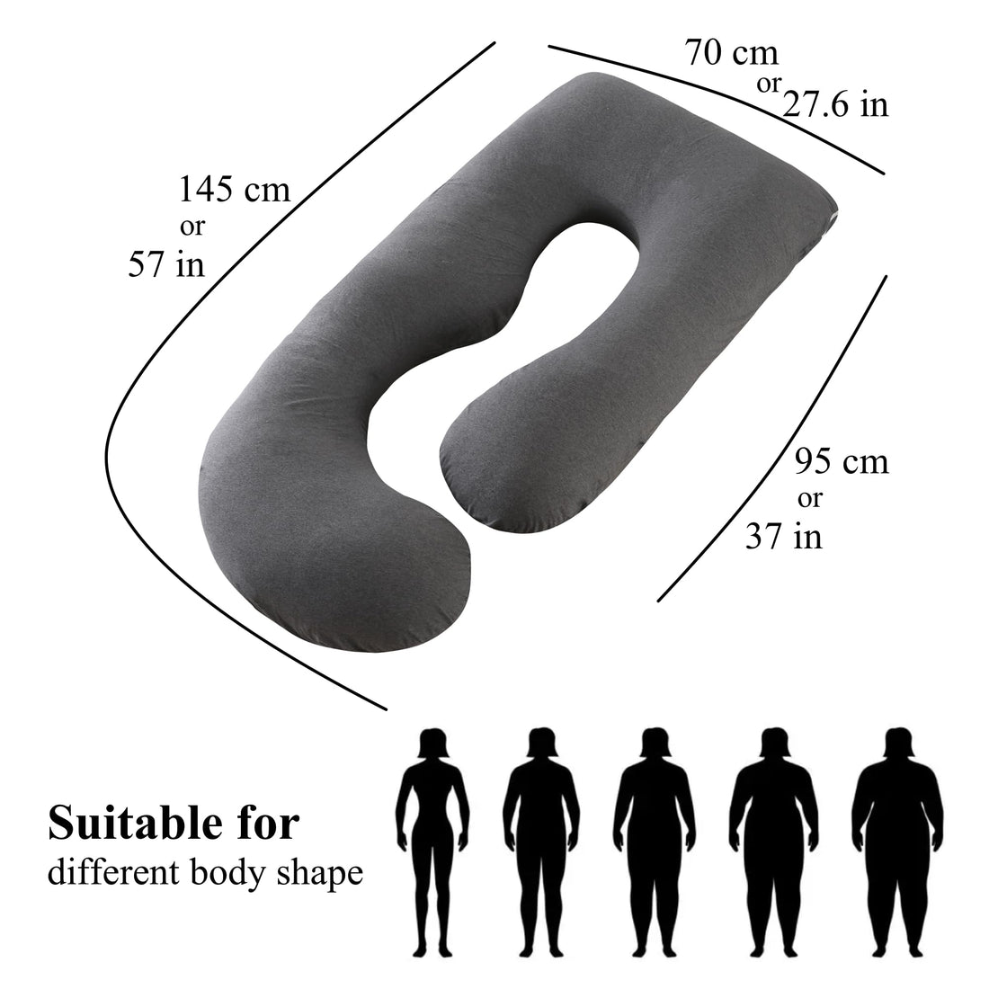 ALLOPERA Pregnancy Pillow, Full Body 57 Inch Maternity Pillow