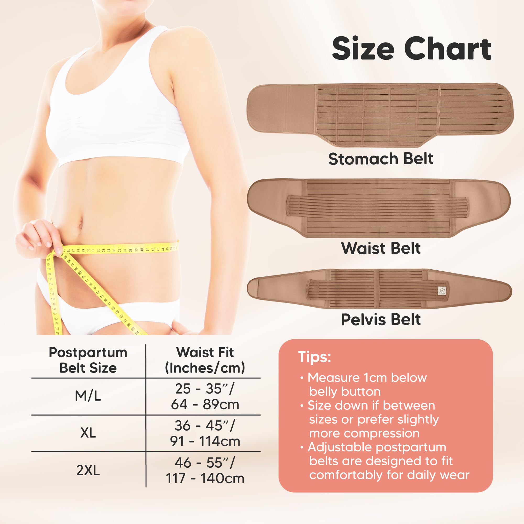 3 in 1 Postpartum Belly Support Recovery Wrap