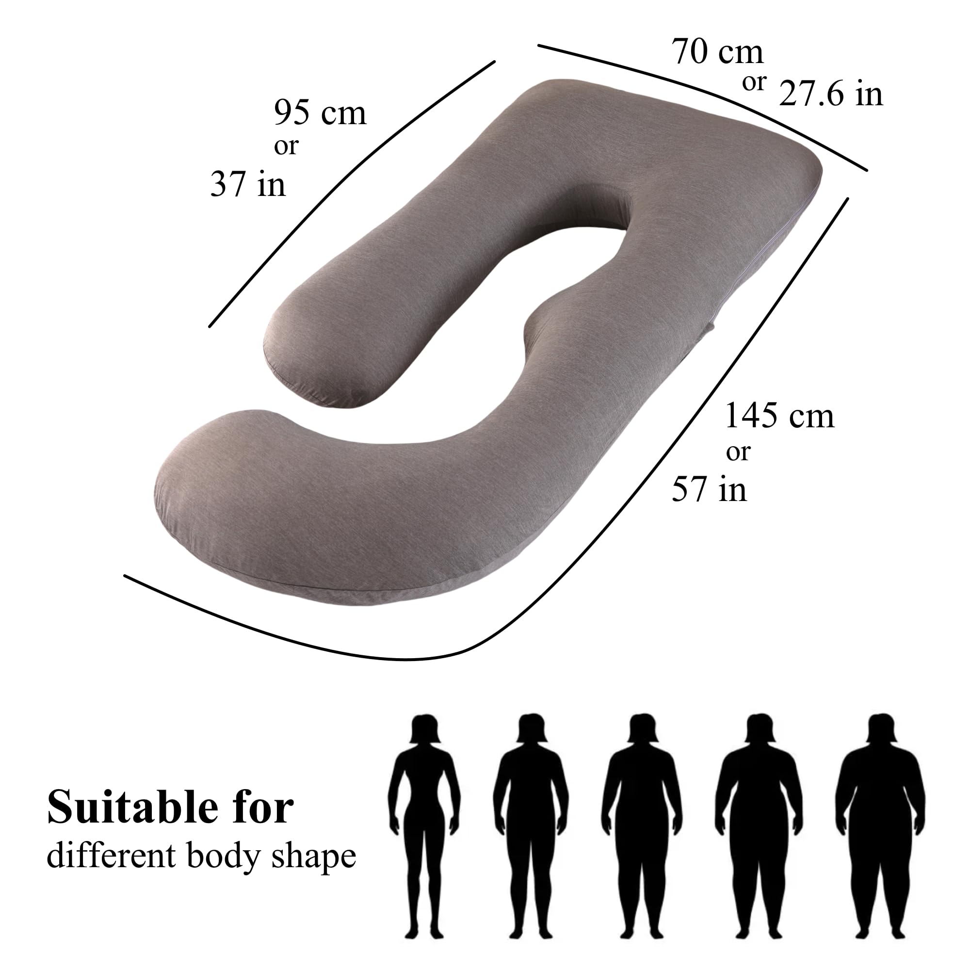 ALLOPERA Pregnancy Pillow, Full Body 57 Inch Maternity Pillow