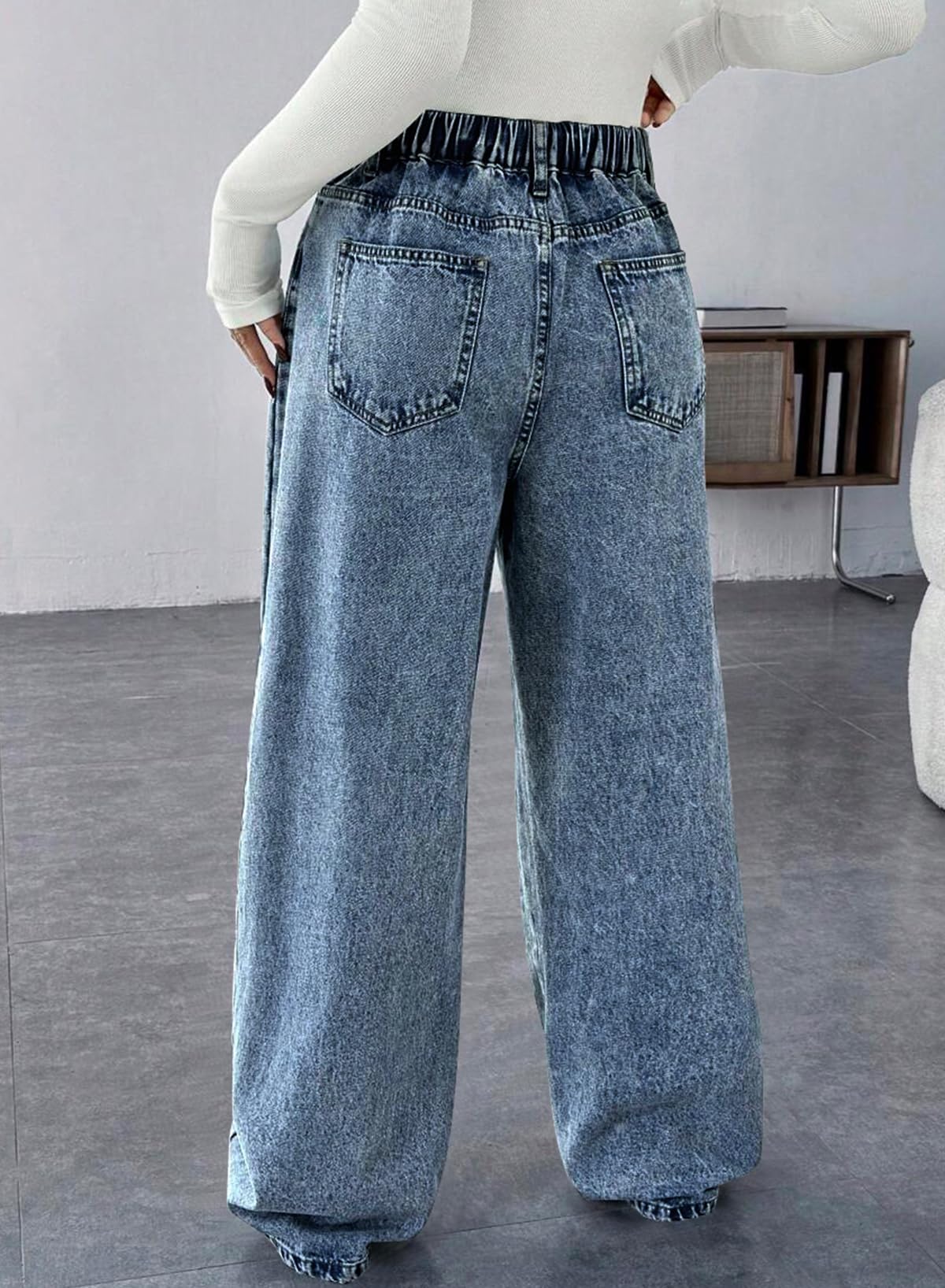 BLENCOT Women's Maternity Pants  with Pockets