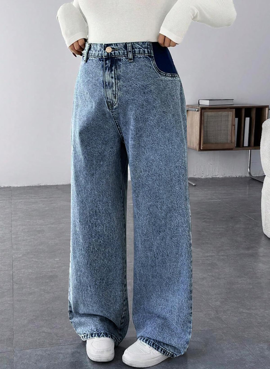 BLENCOT Women's Maternity Pants  with Pockets