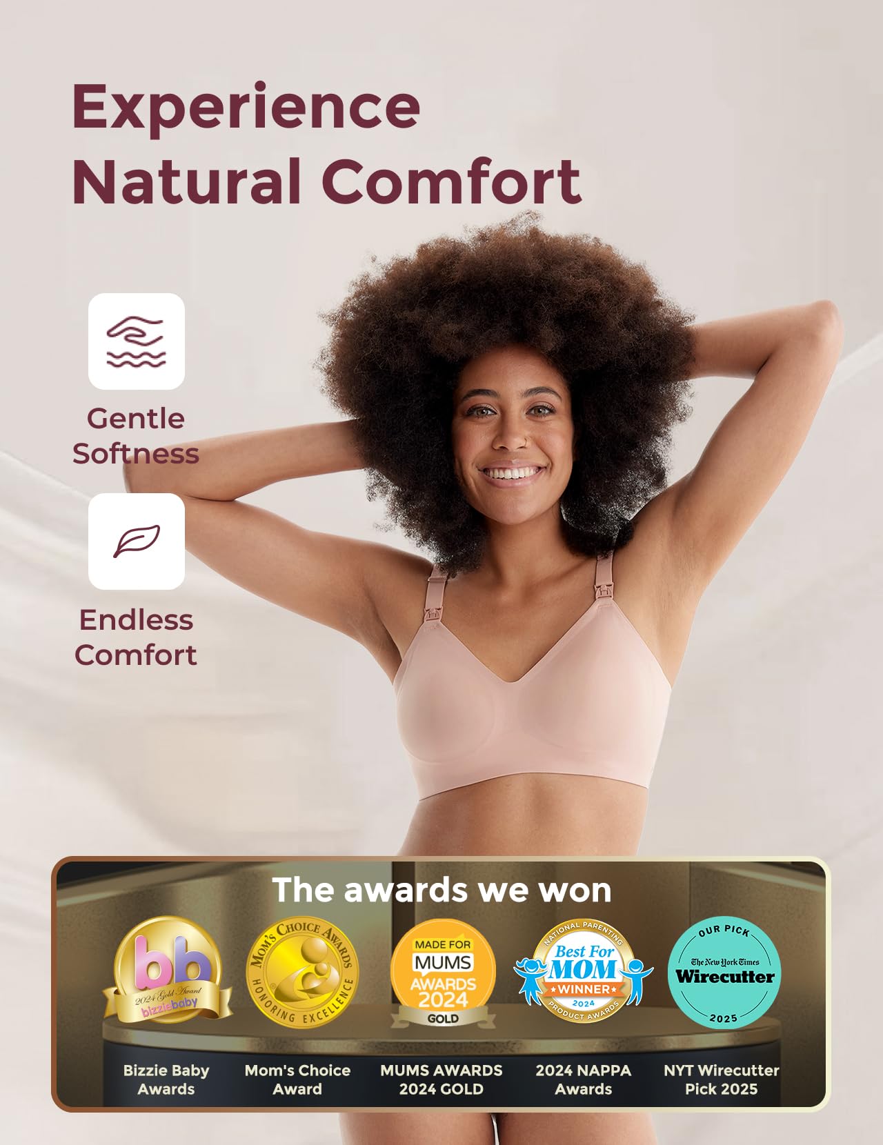 Momcozy Seamless Nursing Bra for Women 2 Pack