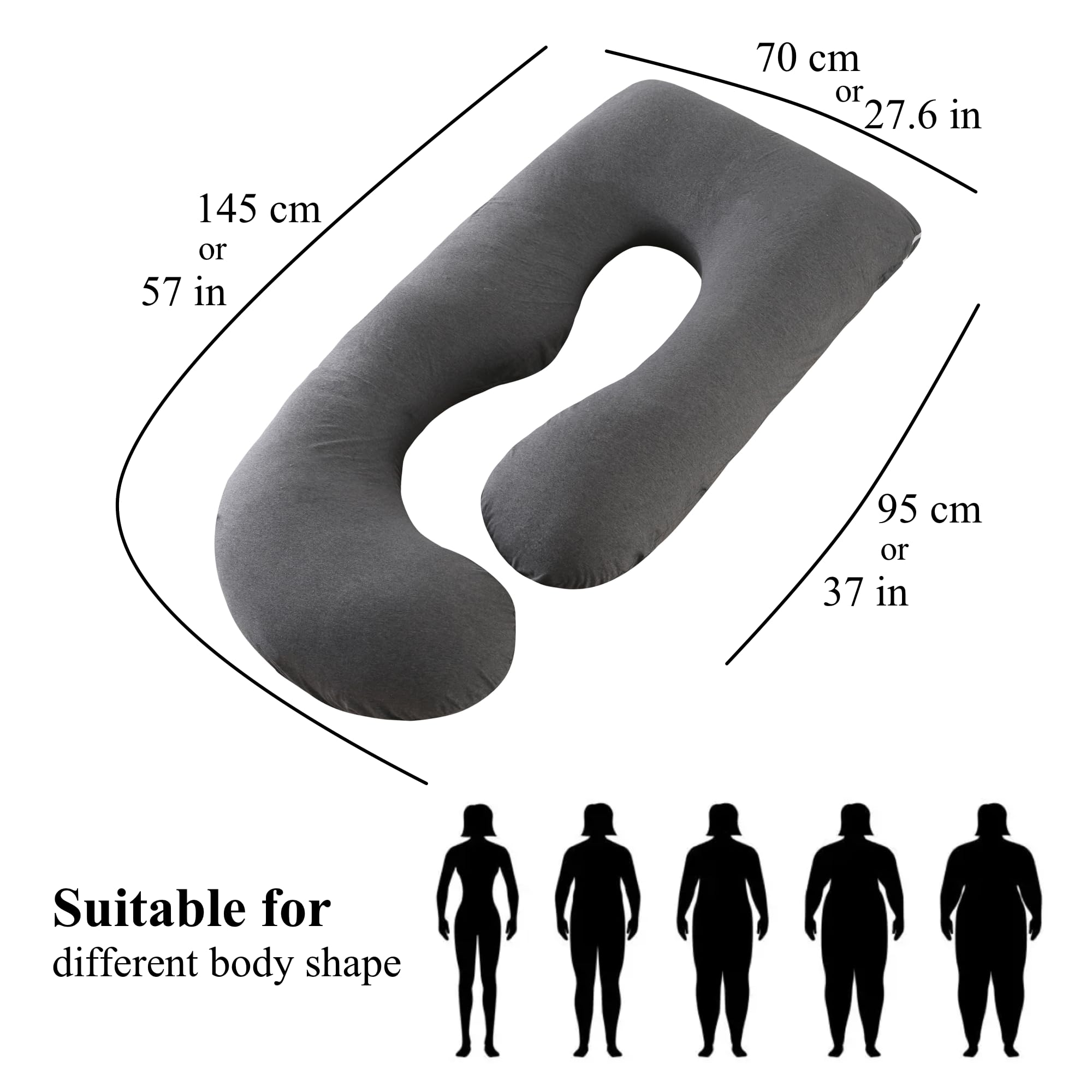 ALLOPERA Pregnancy Pillow, Full Body 57 Inch Maternity Pillow