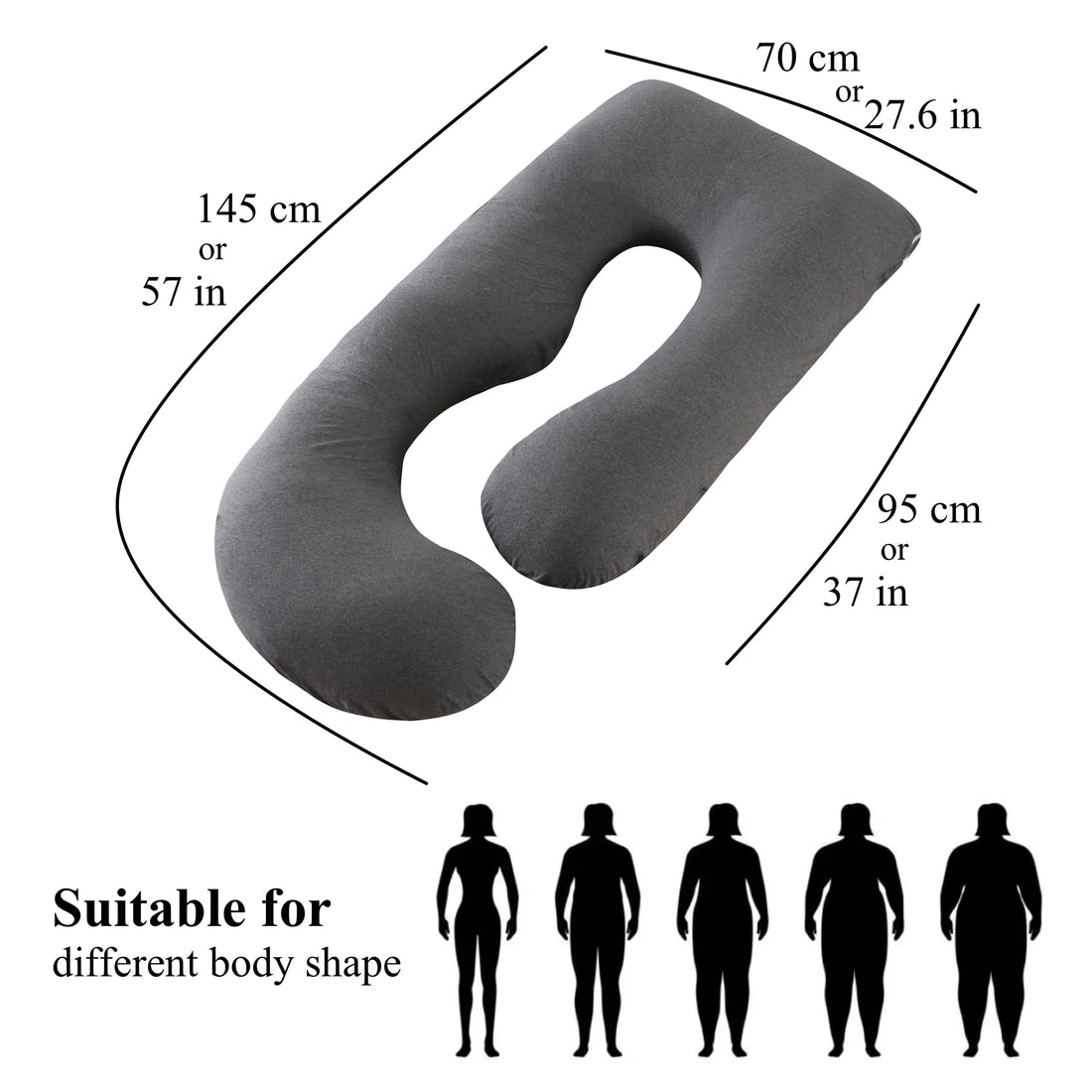 ALLOPERA Pregnancy Pillow, Full Body 57 Inch Maternity Pillow