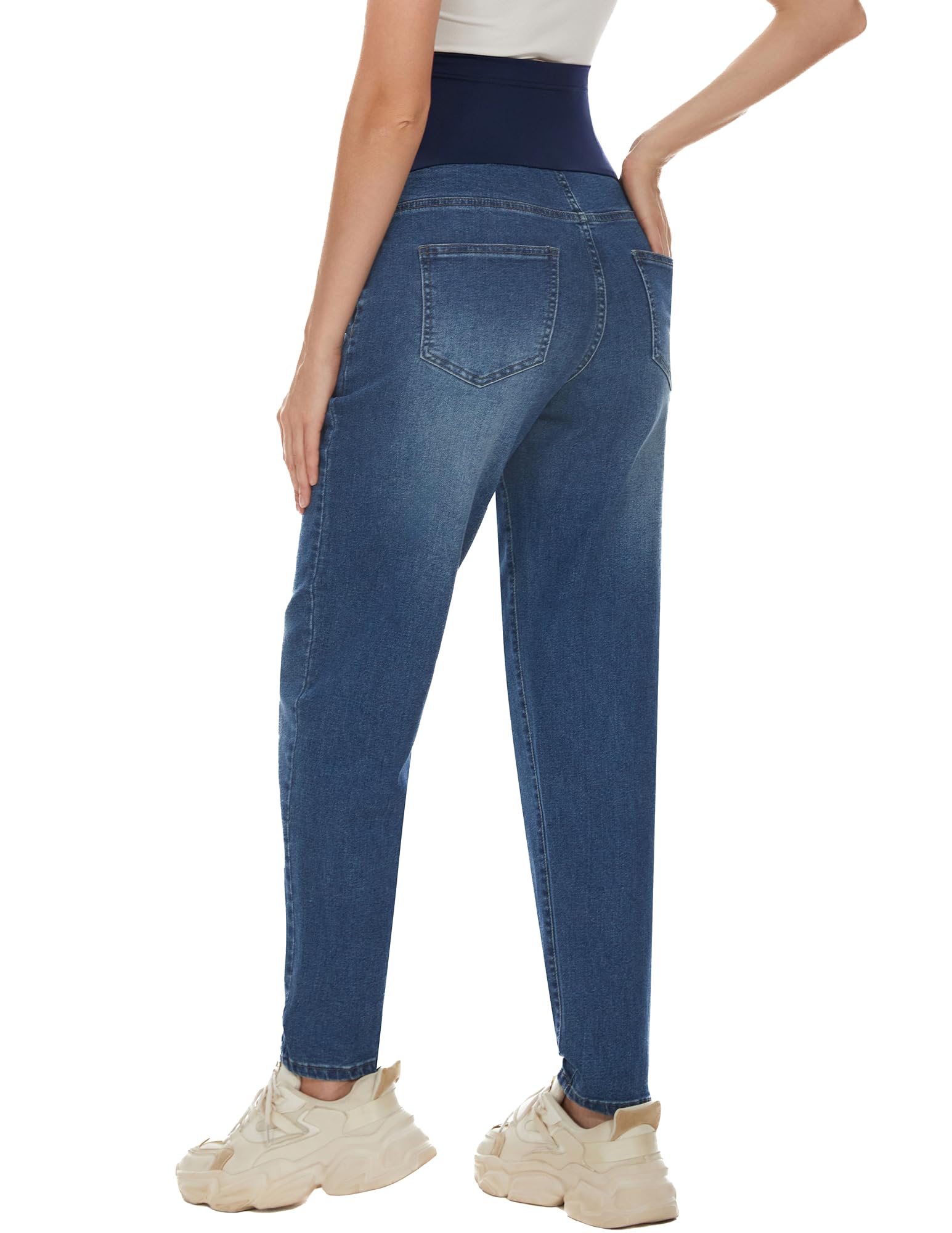 POSHGLAM Women's Maternity Jeans Over Belly Comfy