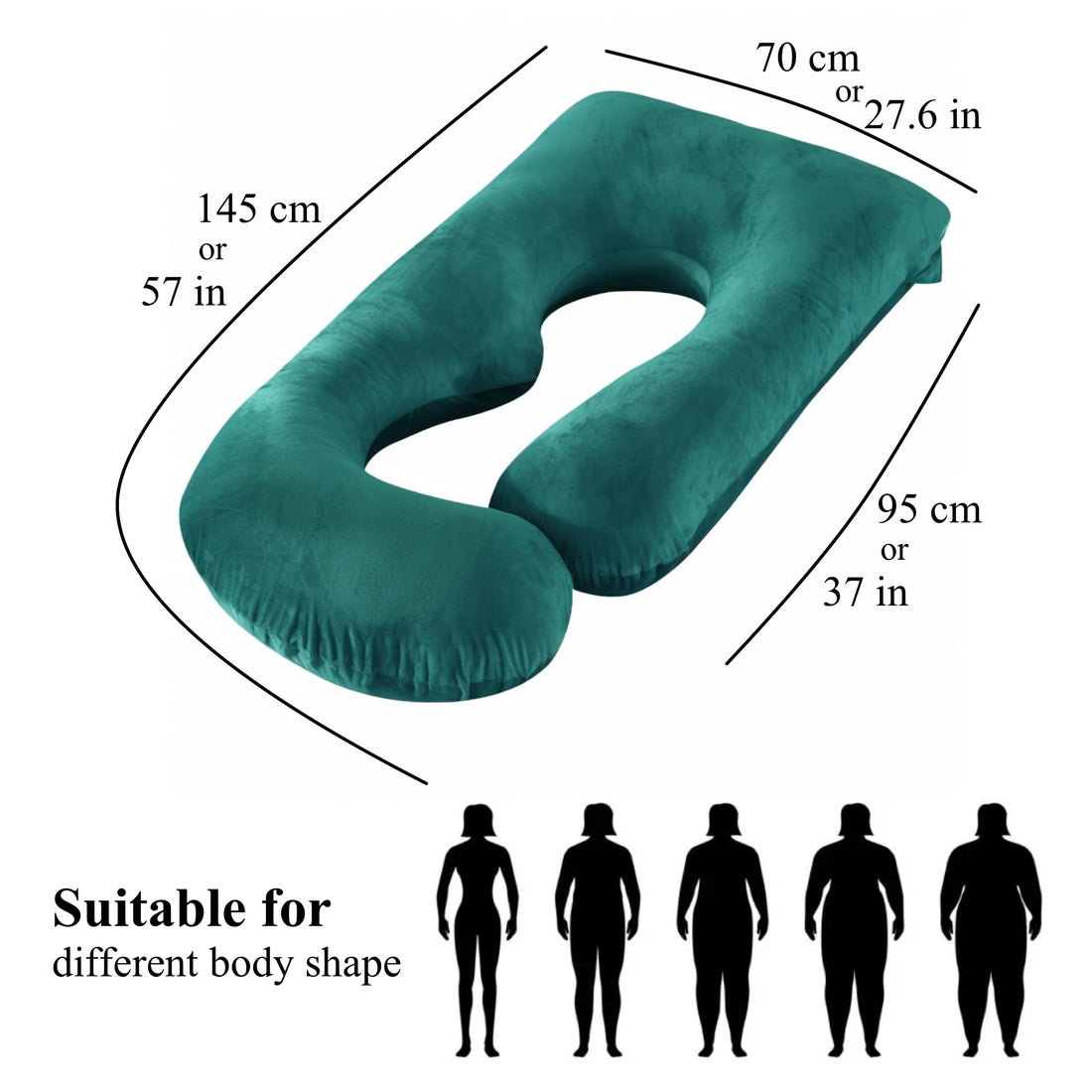 ALLOPERA Pregnancy Pillow, Full Body 57 Inch Maternity Pillow