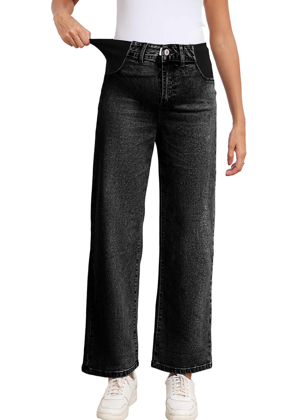 BLENCOT Women's Maternity Pants  with Pockets