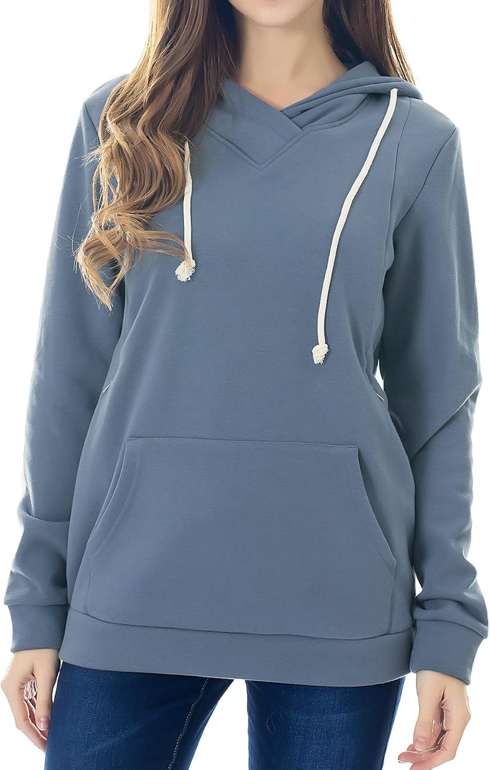 Smallshow Women's Fleece Maternity Nursing Sweatshirt