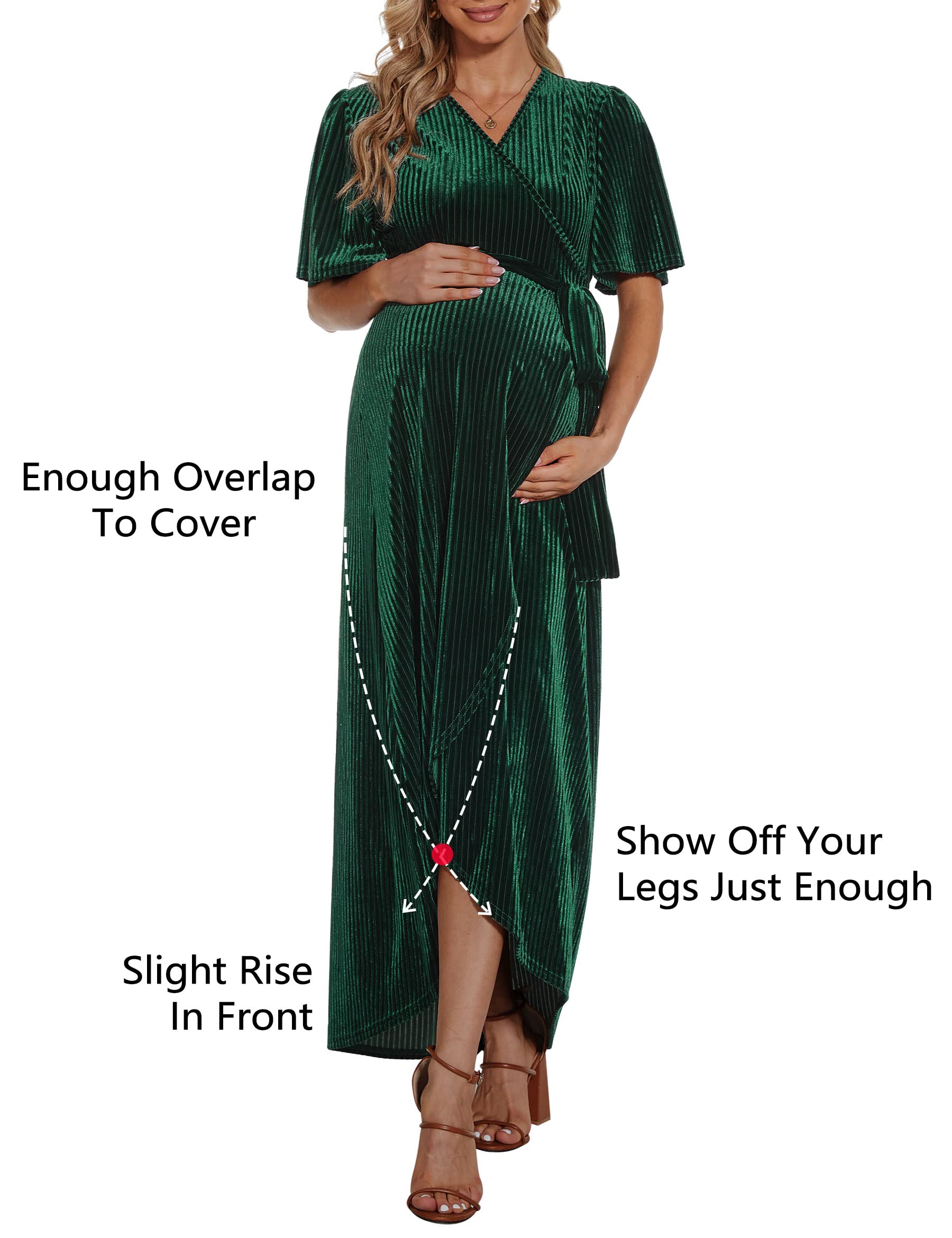 Rheane Maternity Velvet Dress Maternity Dress for Photoshoot