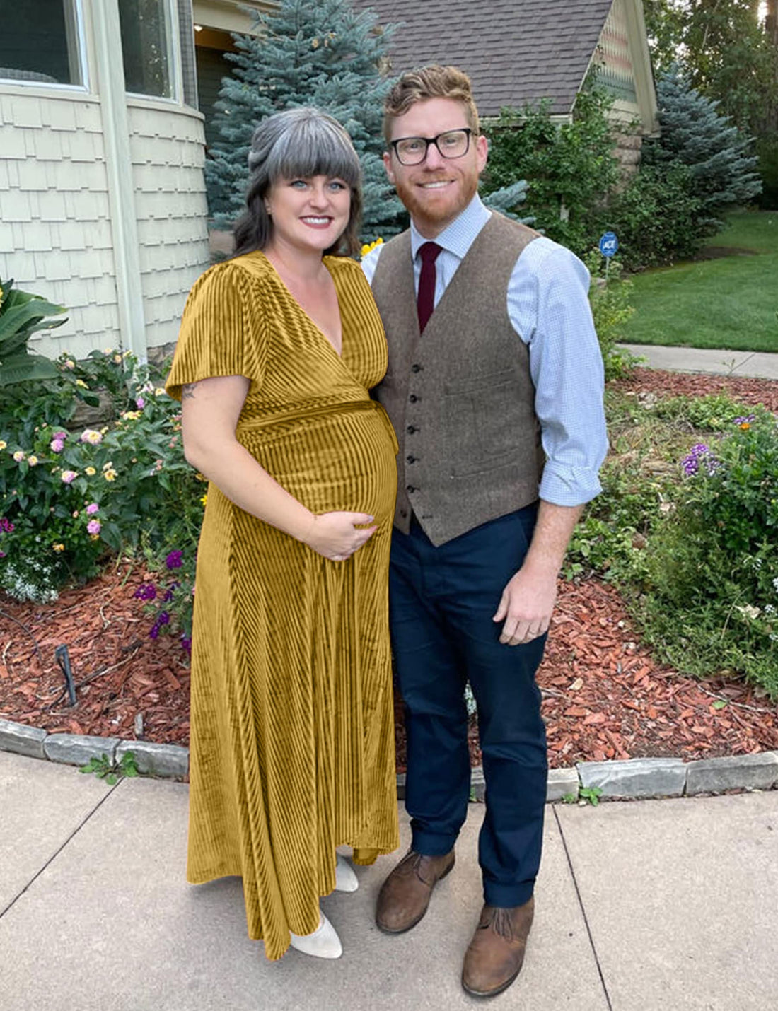 Rheane Maternity Velvet Dress Maternity Dress for Photoshoot