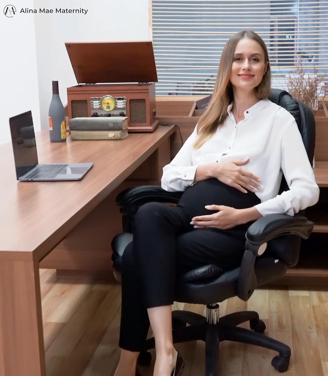 Maternity Pants Work Over The Belly with Pockets