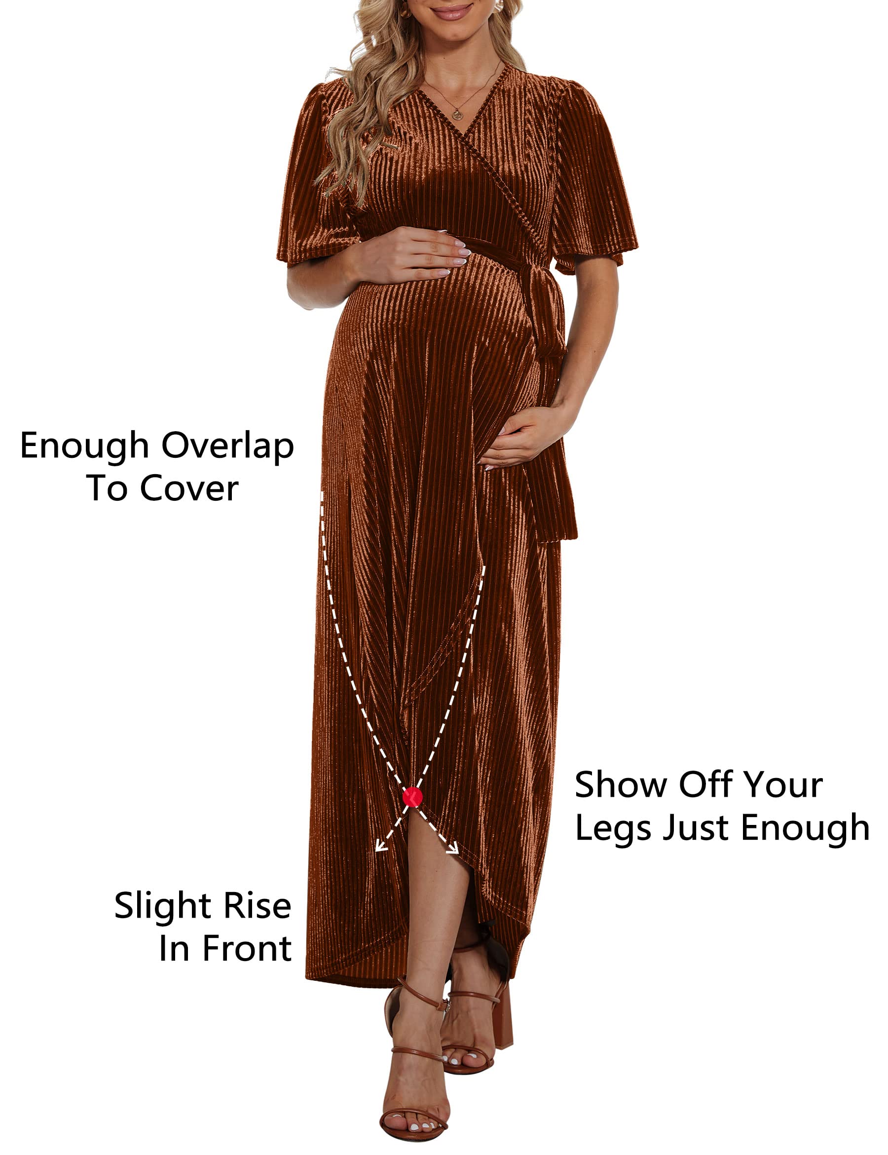 Rheane Maternity Velvet Dress Maternity Dress for Photoshoot