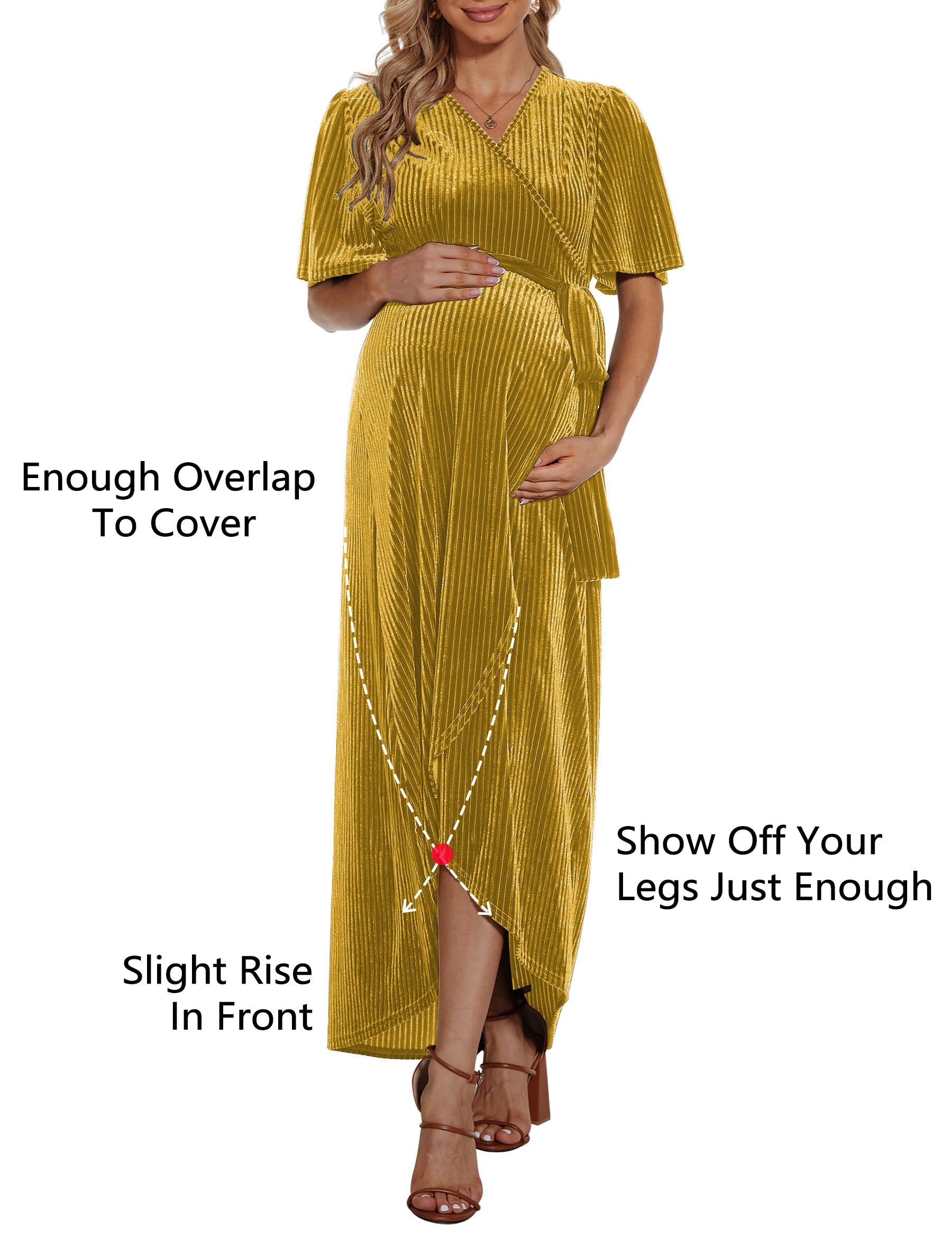 Rheane Maternity Velvet Dress Maternity Dress for Photoshoot