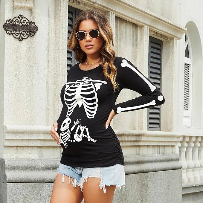 GINKANA Floral Maternity Raglan Top