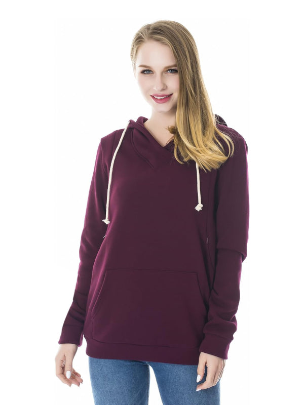 Smallshow Women's Fleece Maternity Nursing Sweatshirt