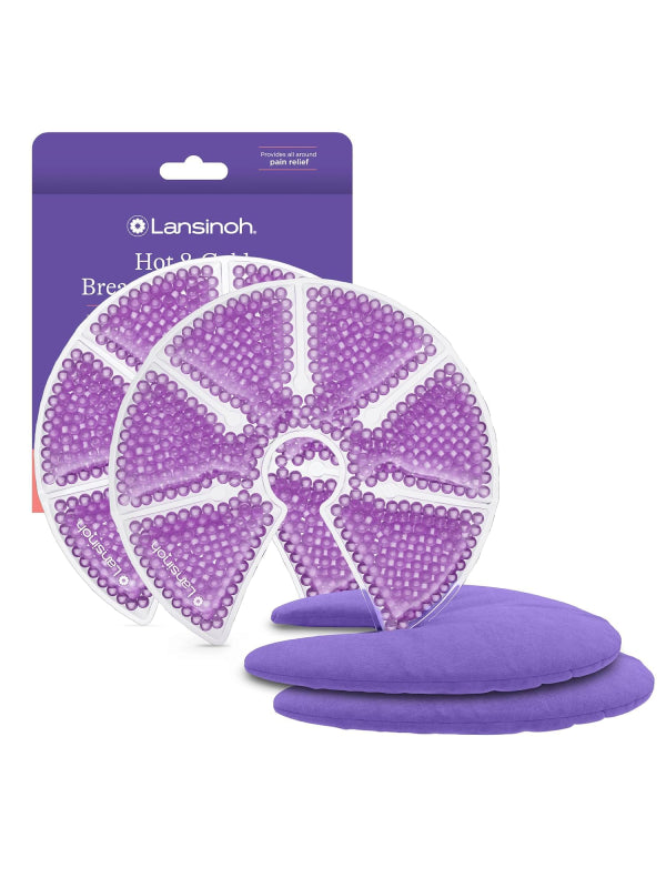 Lansinoh Breast Therapy Packs, Hot and Cold Breast-Pads with 2 Soft Covers