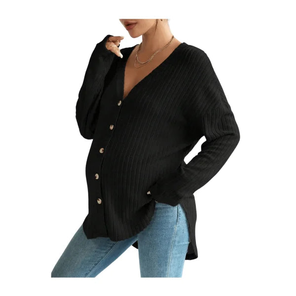 MakeMeChic Women's Shirts Knit Button Down Nursing Top